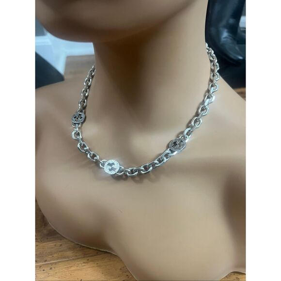 Gucci reversible gg silver tone necklace - Picture 10 of 13